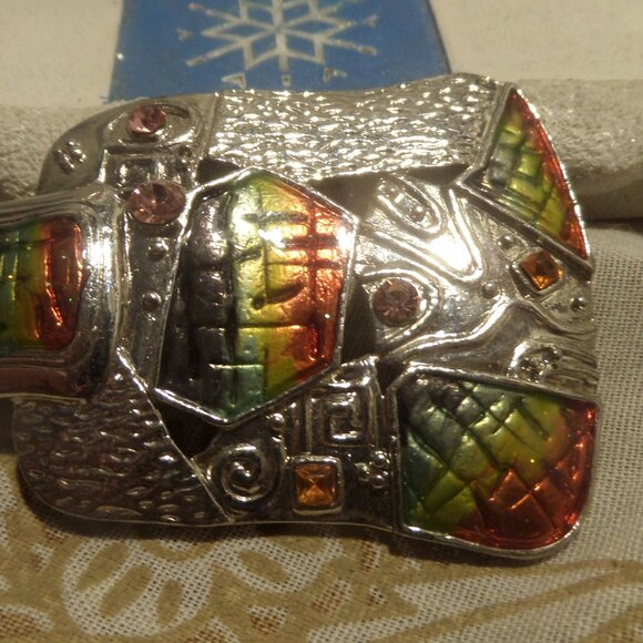 Vintage U.S. Navy belt buckle featuring the "USN" insignia - Picture 2 of 5